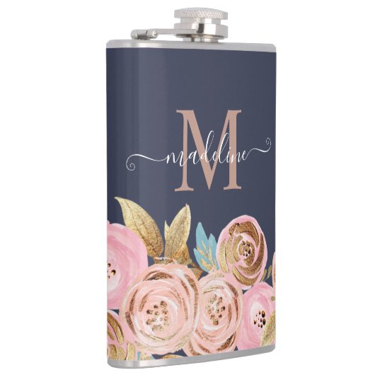 Flasques Monogramme Parties scintillant rose Fille Glam Par (Droite)