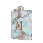 Flasques Monogramme Pastel Tons Marbre Pierre (Gauche)