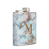 Flasques Monogramme Pastel Tons Marbre Pierre (Droite)