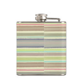 Flasques Monogramme peint à la main rayures d'aquarelle (Dos)