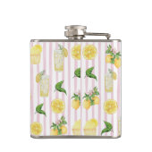 Flasques Monogramme Personnalisé Aquarelle Lemons Lemonade (Dos)