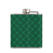 Flasques Monogramme personnalisé festif vert foncé (Dos)