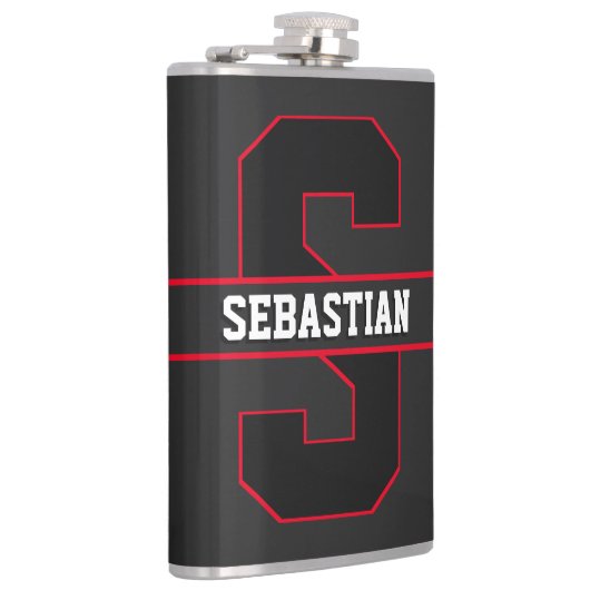 Flasques Monogramme personnalisé moderne simple élégant (Droite)