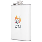 Flasques Monogramme Personnalisé Renard Moderne et Balle de (Gauche)