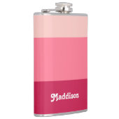 Flasques monogramme personnalisé, typographie rétro rose vi (Droite)