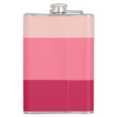 Flasques monogramme personnalisé, typographie rétro rose vi (Dos)