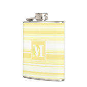 Flasques Monogramme rayures jaunes citron (Gauche)