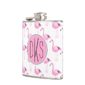 Flasques Monogramme rose des Flamants roses | (Gauche)