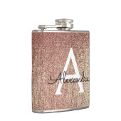 Flasques Monogramme rose d'huile métallique de glam initial (Droite)