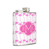 Flasques Monogramme rose du motif | de Flamant rose (Droite)