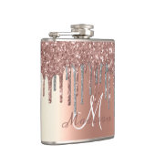 Flasques Monogramme Rose Gold Parties scintillant Drives Gi (Droite)