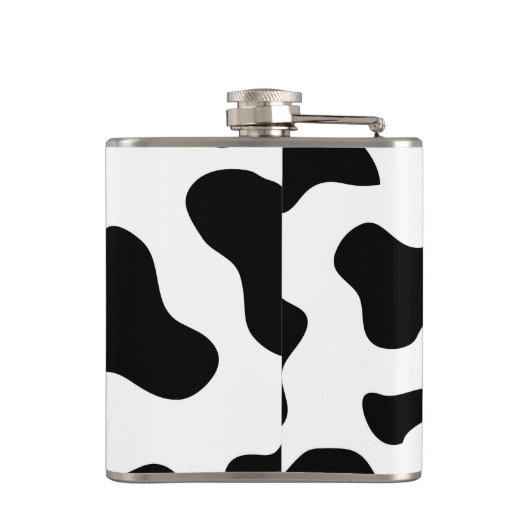 Flasques Monogramme rose Motif de patchs de vache (Dos)