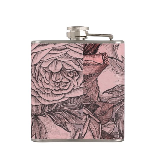 Flasques Monogramme rose pâle Rose (Dos)