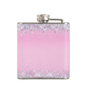 Flasques Monogramme rose parties scintillant (Dos)