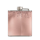 Flasques Monogramme Rose Parties scintillant or Drives Girl (Dos)