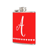 Flasques Monogramme rouge et blanc initial (Gauche)