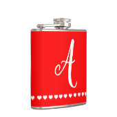 Flasques Monogramme rouge et blanc initial (Droite)