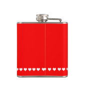 Flasques Monogramme rouge et blanc initial (Dos)