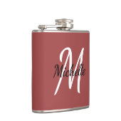 Flasques Monogramme Rouge Minimaliste (Droite)