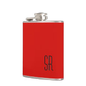 Flasques Monogramme rouge solide (Gauche)