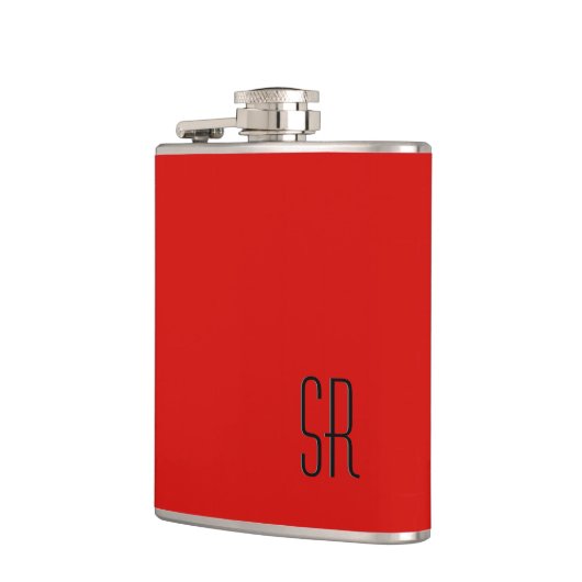 Flasques Monogramme rouge solide (Gauche)