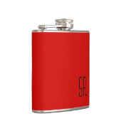 Flasques Monogramme rouge solide (Droite)