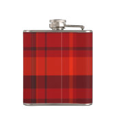 Flasques Monogramme rouge Tartan Plaid (Dos)