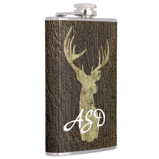 Flasques Monogramme rustique de chasse aux cerfs de Buck (Droite)