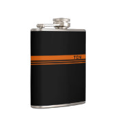 Flasques Monogramme simple en orange et noir (Droite)