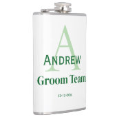 Flasques monogramme simple personnalisé garçon d'honneur éq (Droite)