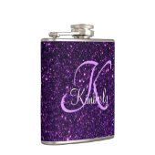 Flasques Monogramme sur la fiole à Parties scintillant viol (Droite)