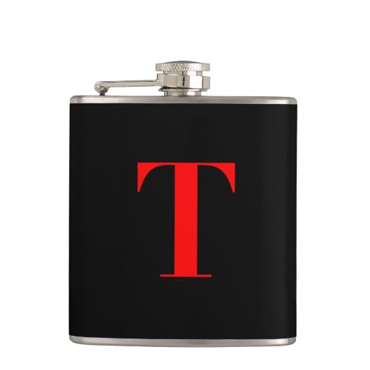 Flasques Monogramme T en noir (Devant)