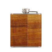 Flasques monogramme ~ texture du bois imprimé (Dos)