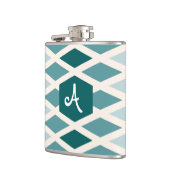 Flasques Monogramme turquoise Ombre Diamant (Gauche)