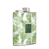 Flasques Monogramme vert des palmettes | (Droite)
