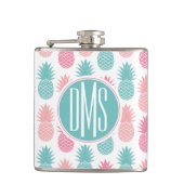 Flasques Monogramme vintage du motif | d'ananas (Devant)
