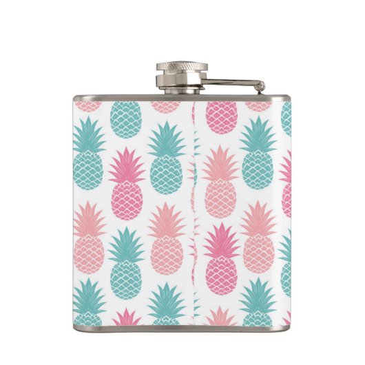 Flasques Monogramme vintage du motif | d'ananas (Dos)