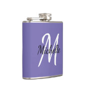 Flasques Monogramme violet simple moderne (Droite)