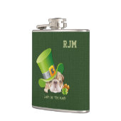 Flasques Monogrammes personnalisés Drôle cadeau Bulldog (Gauche)
