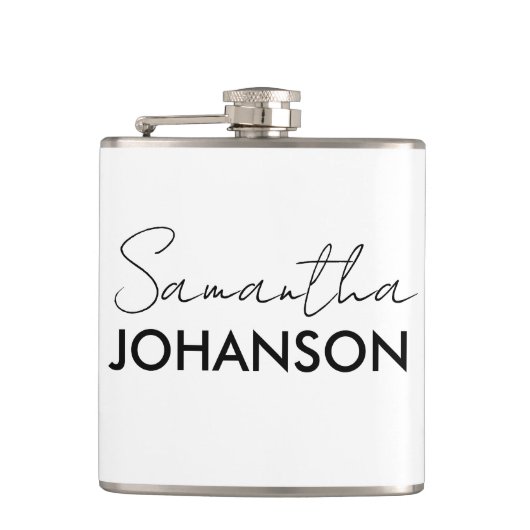 Flasques Monographie de nom de script minimaliste moderne (Devant)