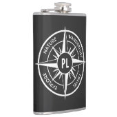 Flasques Monographie d'emblème de compas noir et blanc (Droite)