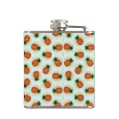 Flasques Monographie motif d'ananas brun rétro et menthe (Dos)