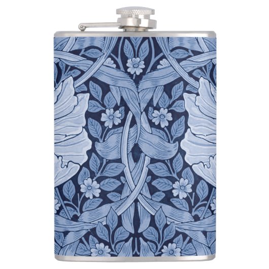 Flasques Monotone bleu Pimpernel, William Morris (Devant)