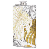 Flasques Monstera Feuilles : Blanc doré (Gauche)