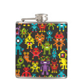 Flasques Monstres Pixel 8 bits (Devant)