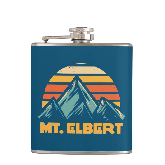 Flasques Mont Elbert Colorado Retro Turquoise (Devant)