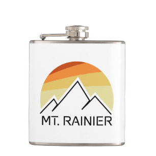 Flasques Mont Rainier Washington Retro