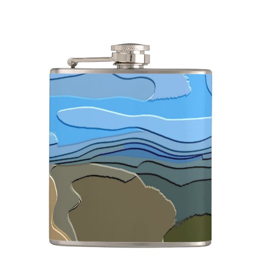 FLASQUES MONTAGNE ABSTRAITE (Devant)