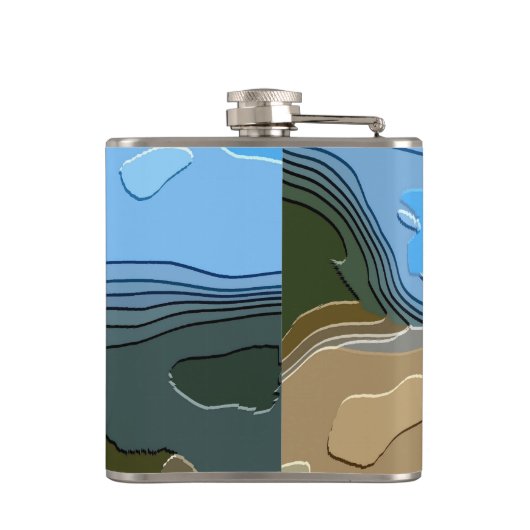 FLASQUES MONTAGNE ABSTRAITE (Dos)