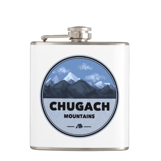 Flasques Montagnes Chugach Alaska Camping (Devant)